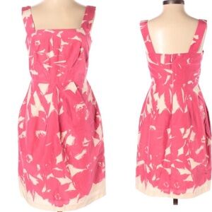 BANANA REPUBLIC pink & white silky dress Size 2